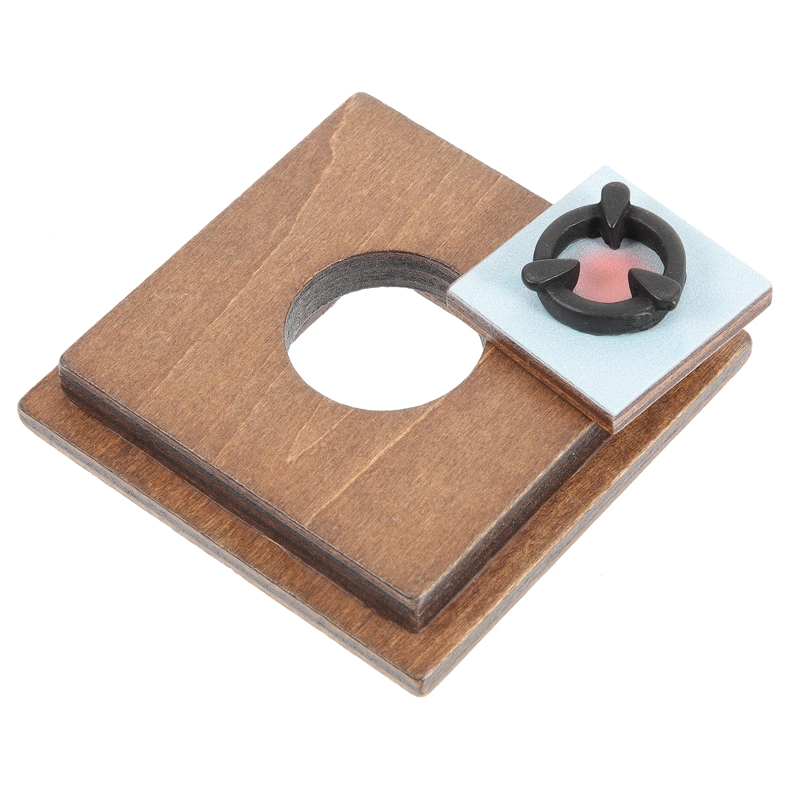 

Delicate Miniature Model Wooden Cats Stove Decor Mini House Accessory Wear Resistant Toy Realistic DetailsFurniture Toy Crafts