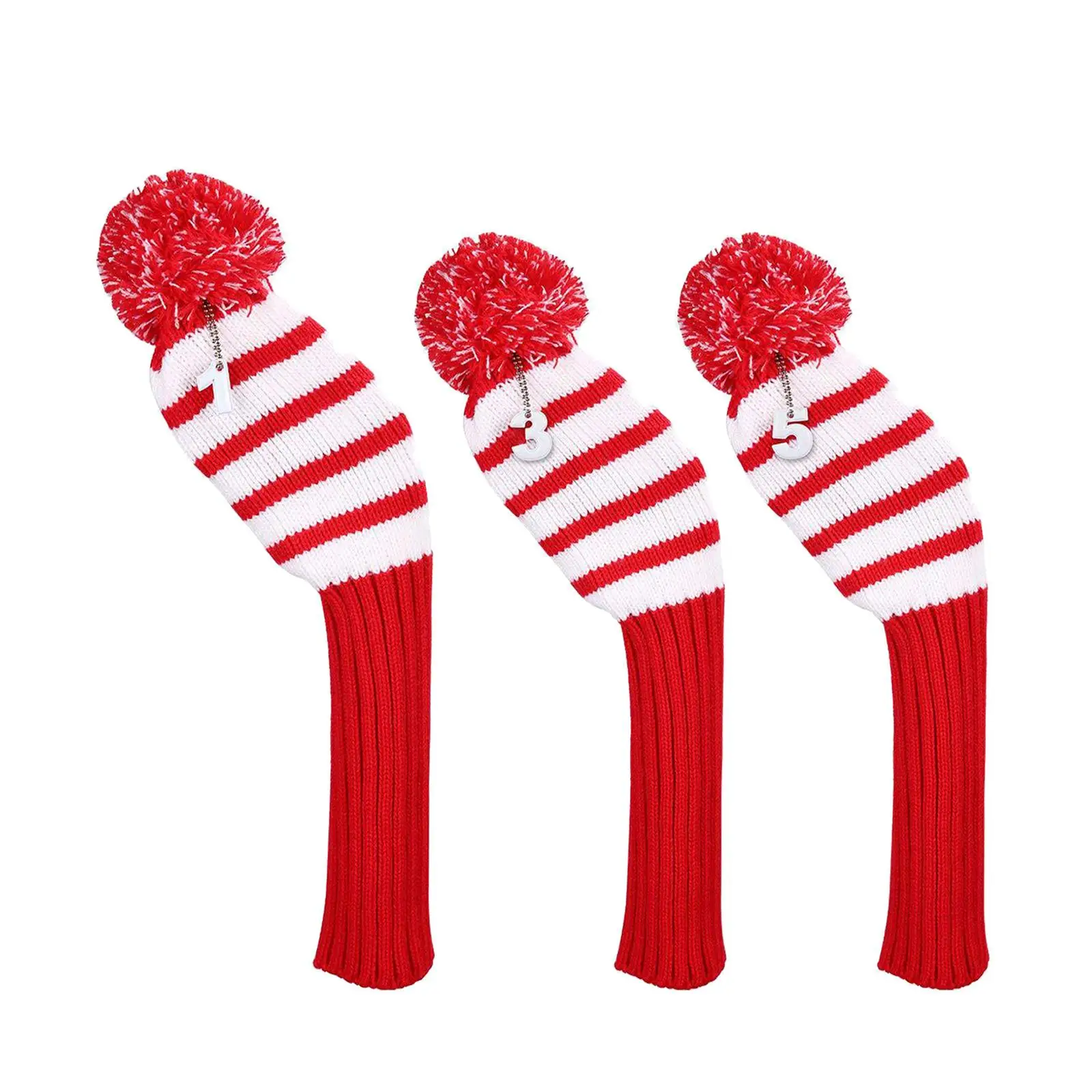 3pcs Knit Golf for Woods and Driver Set Driver with Number Tags