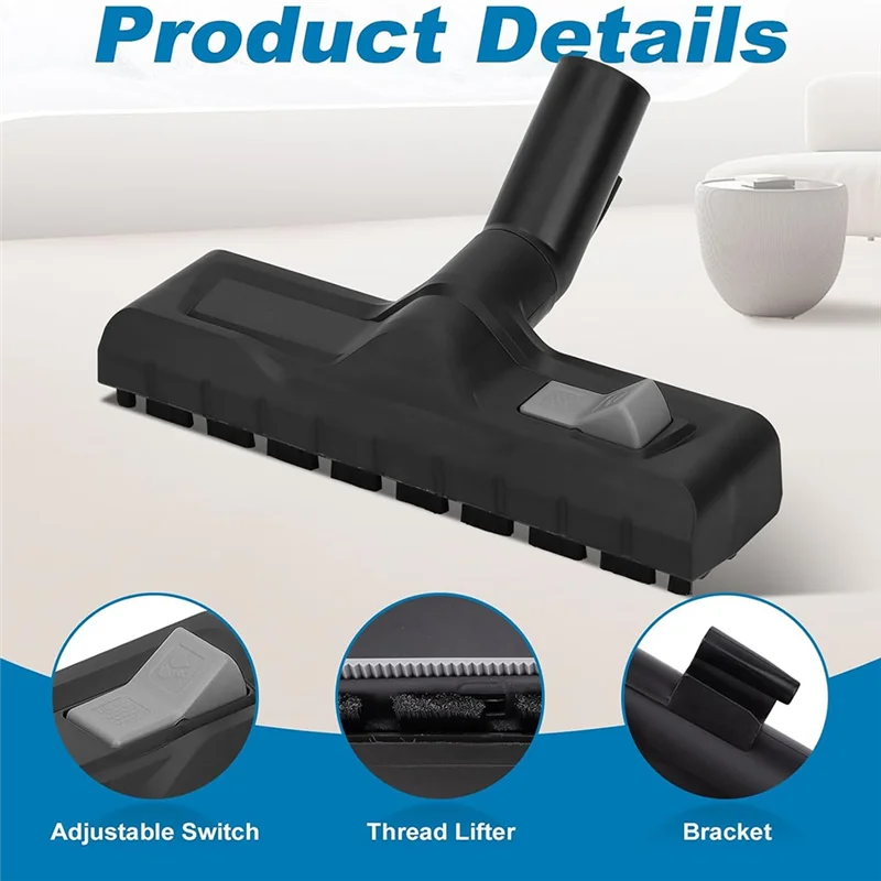 ABRG-boquilla Universal para aspiradora de 35Mm/32Mm, boquilla húmeda/seca conmutable con adaptador de conexión para Karcher, Thomas