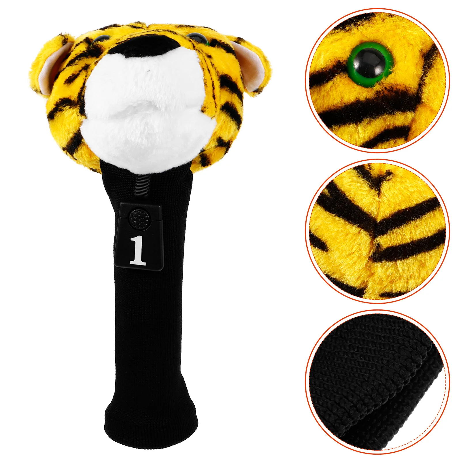 

Golf Club Head Cover Set Heavy Duty Stitching Anti Vibration Thickened Lining Lightweight Easy Carry for Sports