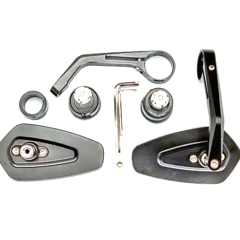 

Зеркало для мотоцикла, универсальное черное алюминиевое сплав с ЧПУ, высококачественное синее выпуклое зеркало на руле, боковые зеркала заднего вида