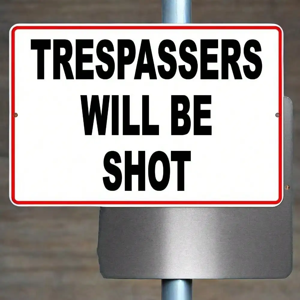 قطعة واحدة "لا تعدم التعدي على المراسلين - سيتم تحضيرًا على القتال" من الألومنيوم المتين - ديكور مقاوم للطقس لساحات المنزل