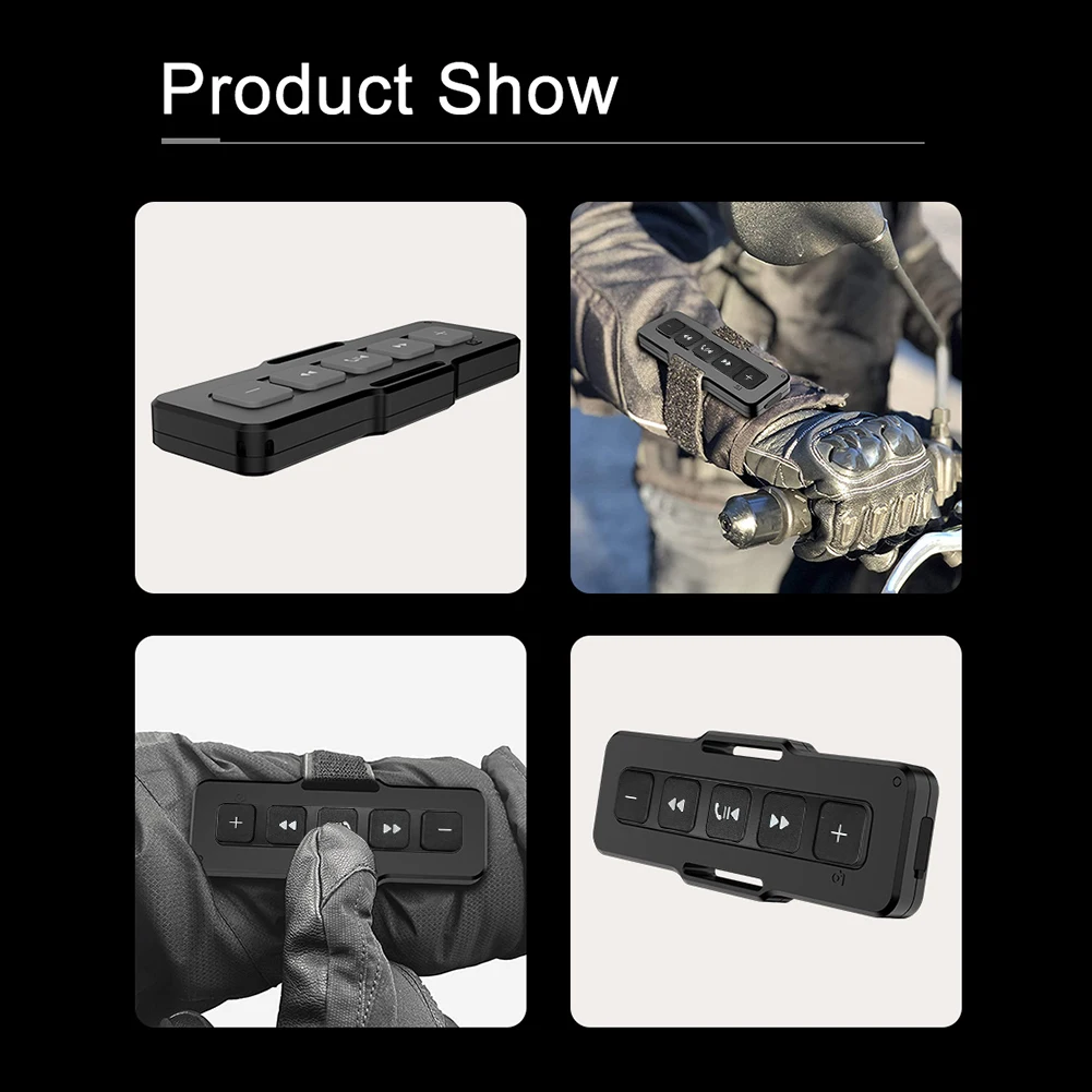 سماعة لاسلكية تعمل بالبلوتوث دراجة نارية تحكم عن بعد خوذة سماعة المقود وسائل الإعلام تحكم مشغل موسيقى عجلة توجيه سيارة #5