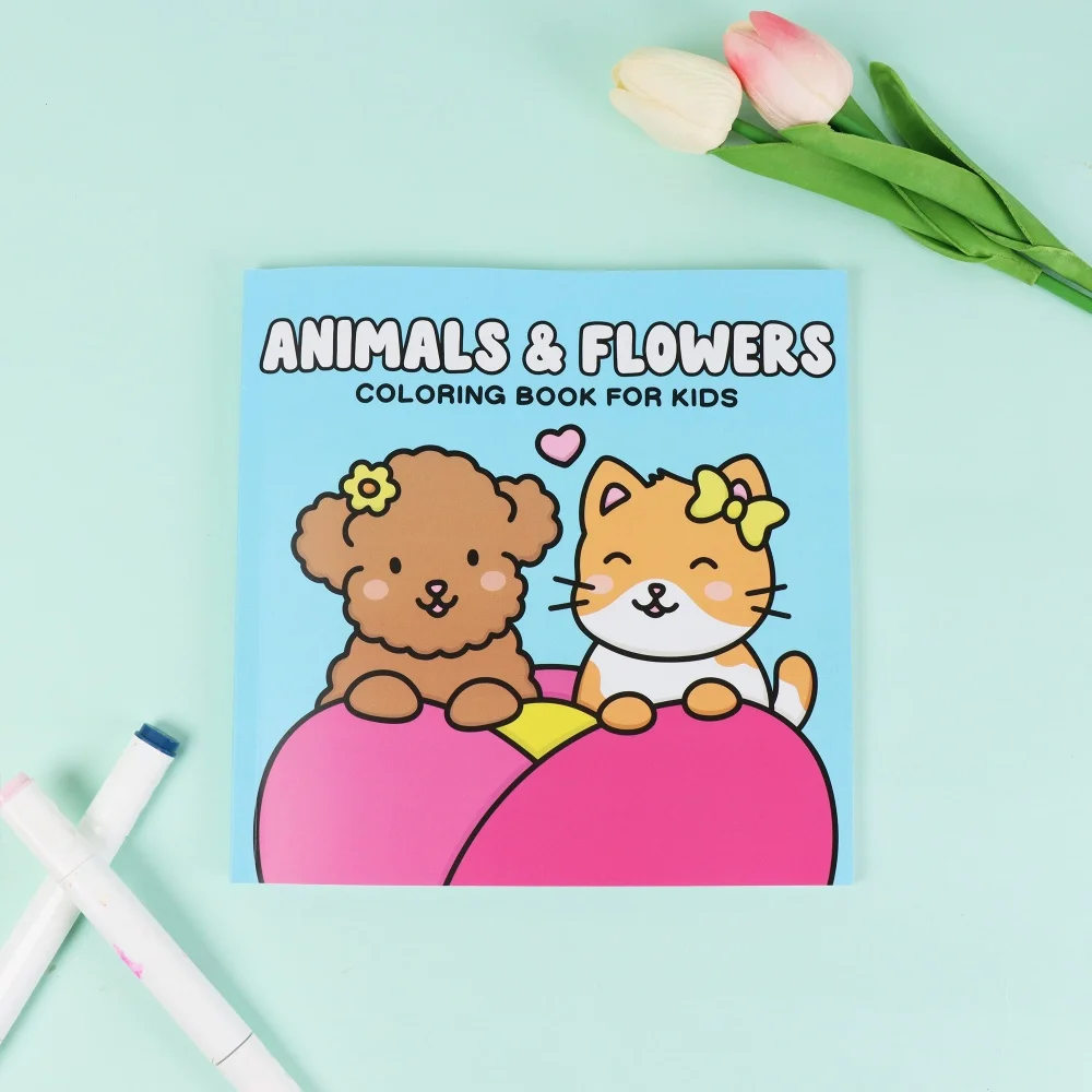 

Super cute and fun adult coloring book - great for teens and adults - cartoon style artwork - Mother's Day gift