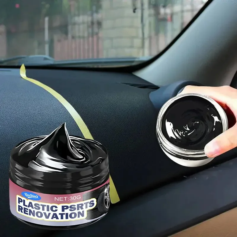 Cross Border Special Vehicle Interior Wax - Black Plastic Repair Paste, Yellowing Repair, ABS Resin, Nanocrystal Coating