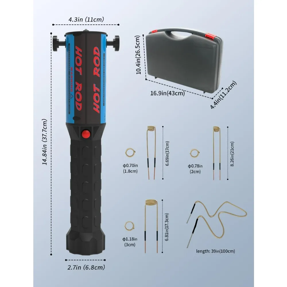 1200 W 110 V magnetisches Induktionsheizungsset zum Entfernen von Bolzen und Schrauben mit 4 Ersatzspulen