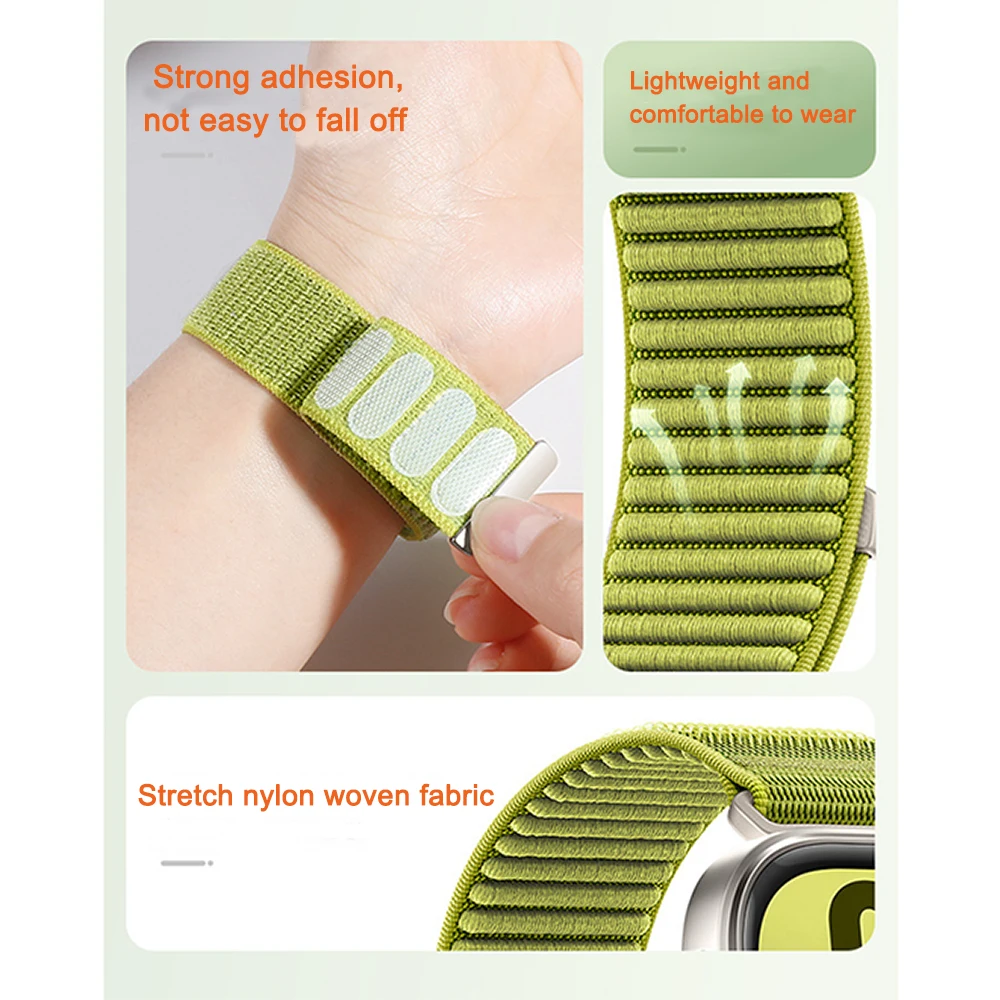 حزام حلقة من النايلون لساعة Huawei Watch Fit 4 Pro سوار معصم بديل رسمي لهاتف Huawei Fit 3 4/Fit 4 Pro حزام نايلون للرجال والنساء