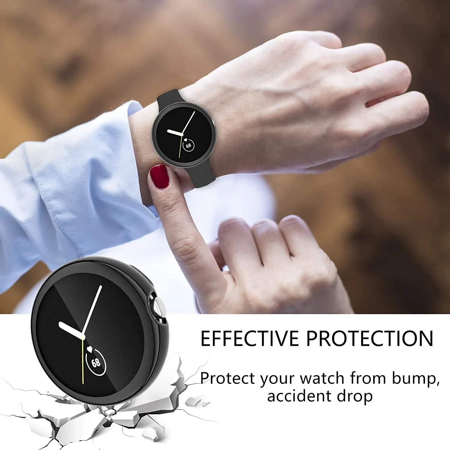 TPU Cover For Google Pixel Watch Band Protective Case Full Soft Protector Clear TPU Screen For Pixel Watch 2022 Accessories