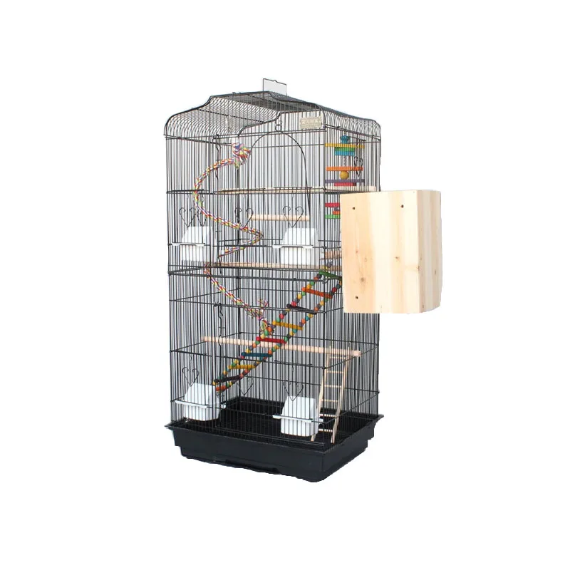 With Accessories Large Bird Cage Metal Bird House Iron Parrot Cage Metal Peony Wren Breeding Cage Nest Bed Iron Pigeon Supplies