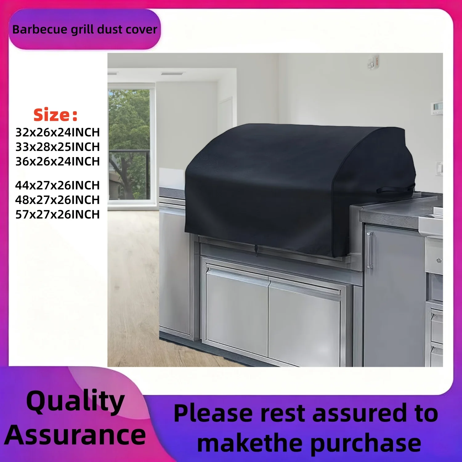 Grill Cover Oxford Cloth Dust Cover Anti-Tear Thickened All-Season Protective Cover