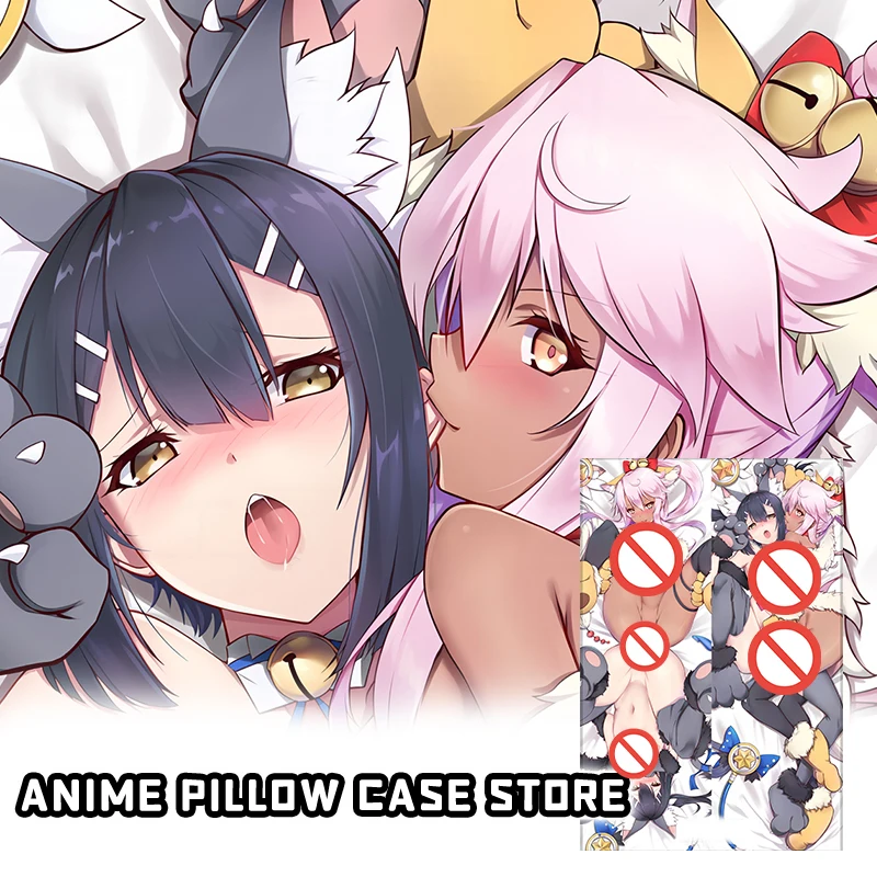 Funda para almohada Fatekaleid Liner Miyu & Kuro Dakimakura, funda de cojín de 2 vías