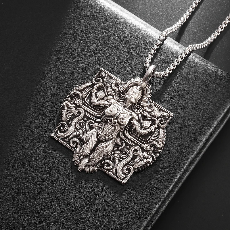 

Retro Greek Goddess Warrior Pendant Necklace for Men and Women Punk Fashion Party Jewelry Gift