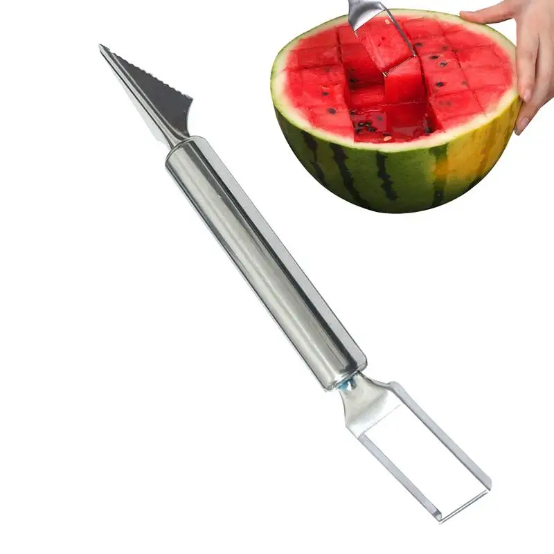 Watermelon Cutter Slicer Stainles Steel Watermelon Cube Cutter Safe Metal Watermelon Fruit Knive Meln Cutter for Kitchen Gadget