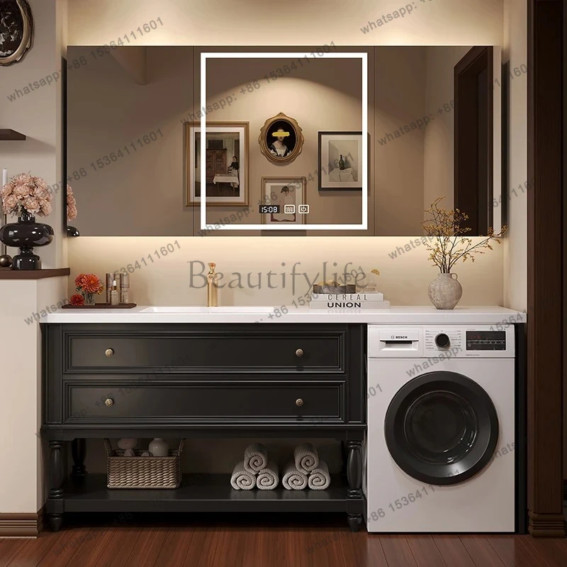 washing machine integrated bathroom cabinet combined bathroom floor-to-ceiling washbasin cabinet