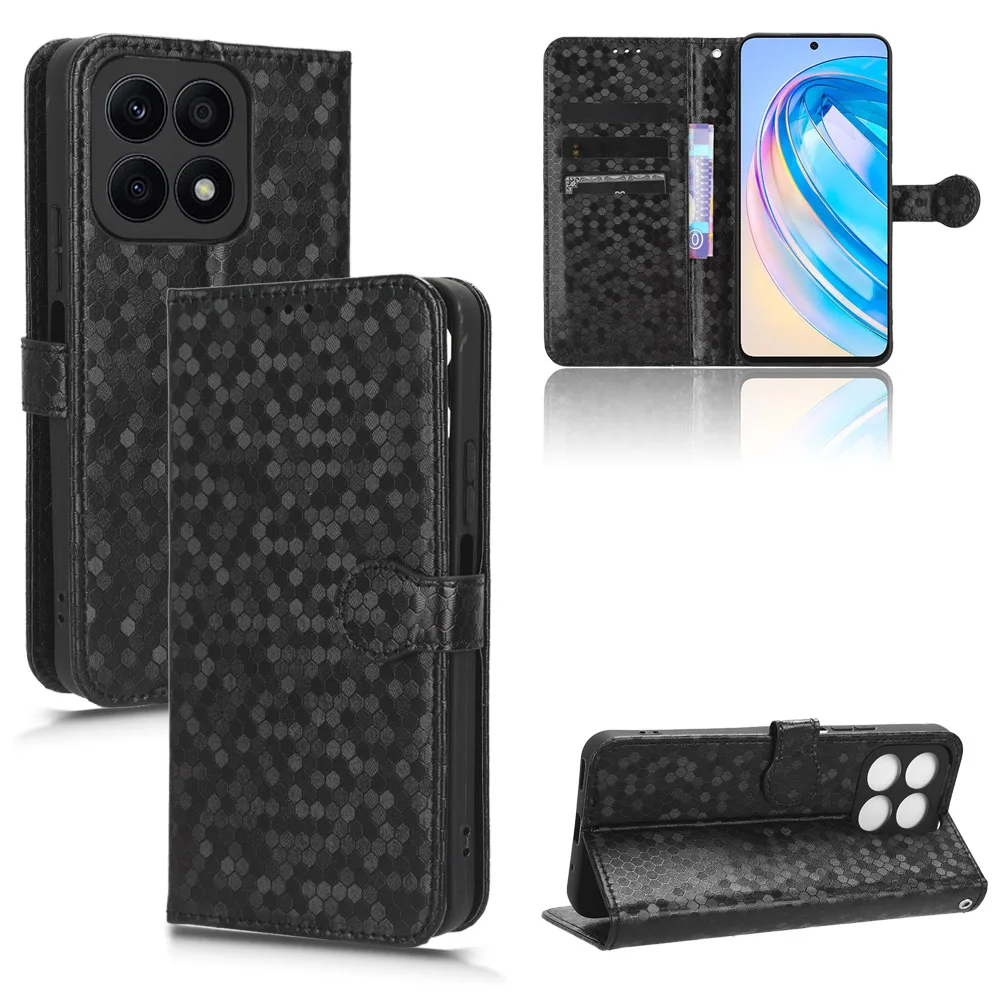 For Huawei Honor X8A Flip Wallet Cover For Huawei HonorX8A X 8A CRT-LX1 LX2 LX3 Case Leather Magnetic Luxury Phone Bags Cases image 5