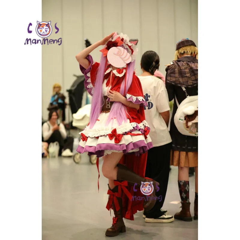 

Pripara Manaka Laala cosplay 10th Anniversary Christmas red lolita dress Anime costume party gift girl accessories sweet new set
