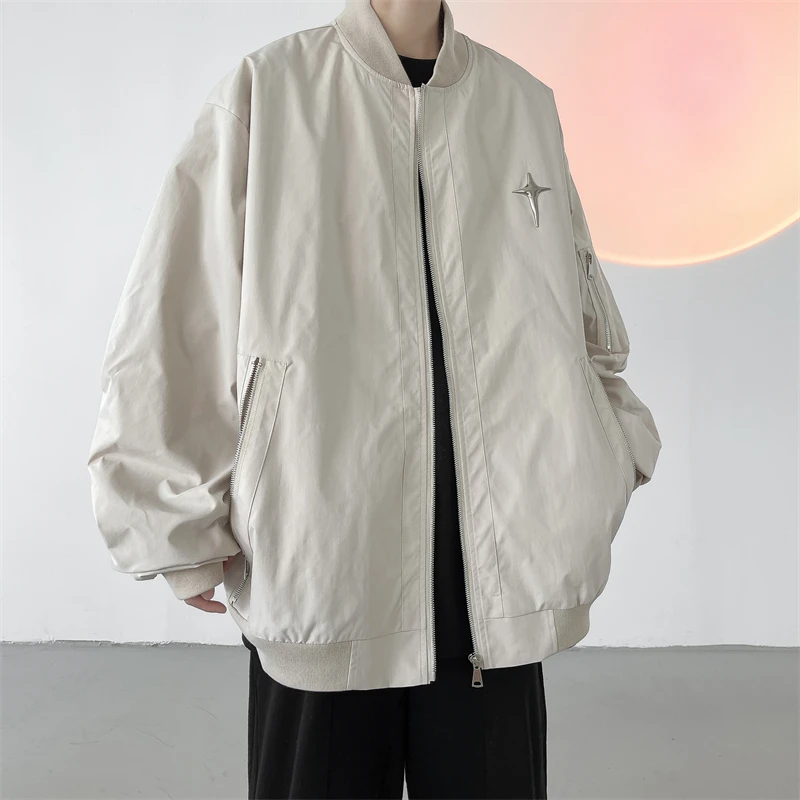 

Мужская бейсбольная куртка-бомбер 3-в-1 с воротником-стойкой, ветрозащитная верхняя одежда для весны и осени, модная брендовая куртка в американском пилотском стиле, большие размеры