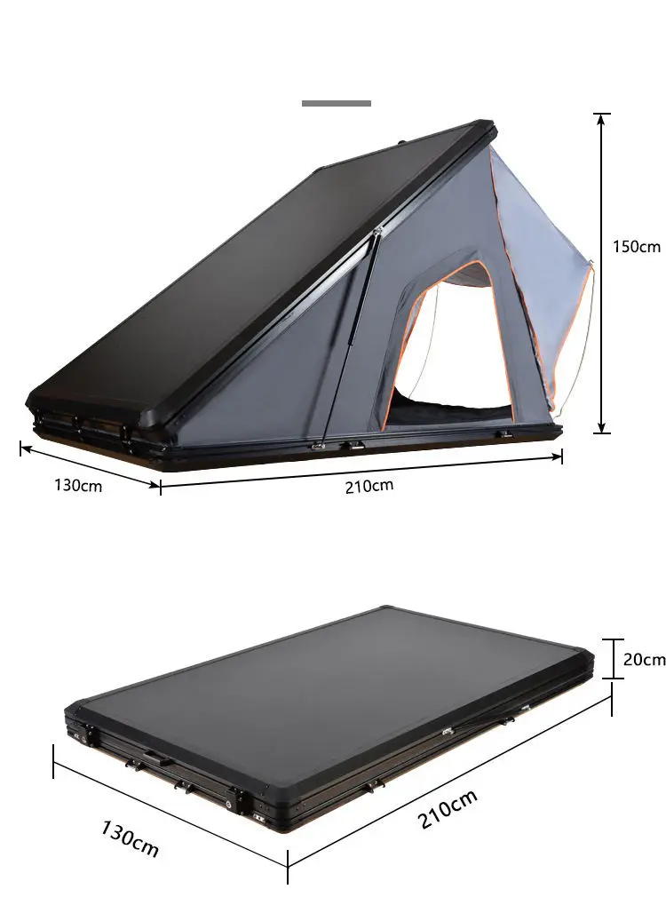 Automatic Hardshell Outdoor Waterproof Camping Car Truck Rooftop Tent 4 Person Suv Camp Aluminum Hard Shell Roof Top Tent