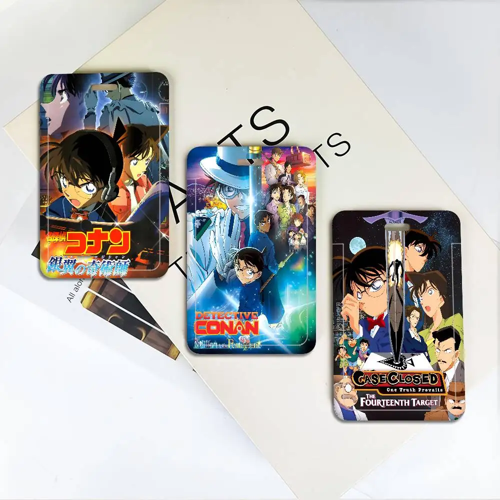 Anime D-Detective C-Conan Badge Holder Lanyards Keychain Women New Cartoon Card Holders Neck Straps Student Credential For Gift