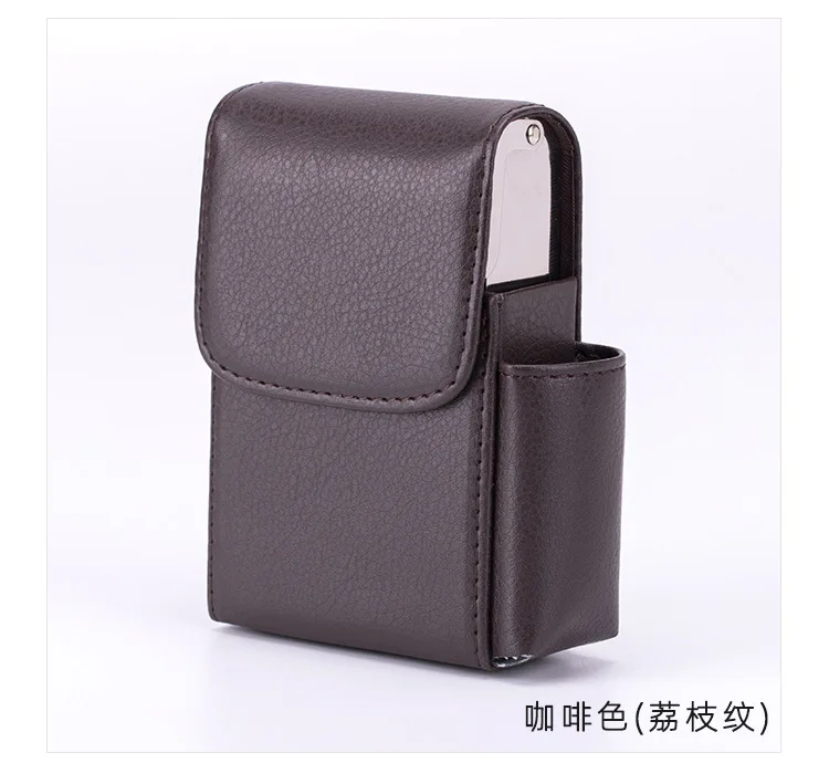 Tasche Leder Zigarettenetui Feuerzeug Tasche Box Lagerung Organizer Rauchen Werkzeuge Zubehör wasserdicht Zigarre Mann Geburtstagsgeschenk – Detail 4