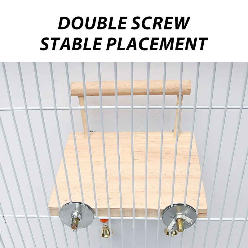 CAWAII KENNEL 애완 동물 새 스윙 장난감 나무 앵무새 퍼치 스탠드 Playstand 씹는 구슬과 Budgie Birds를위한 케이지 놀이터