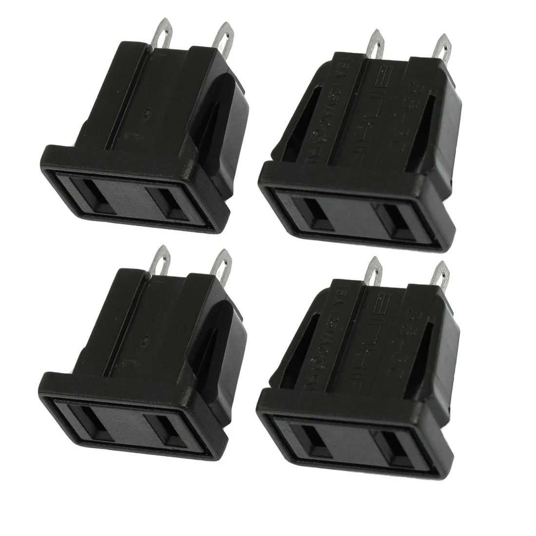 

B18B 110 Pcs Accessories: 10 Pcs US Type Panel Mounting AC Power Socket Outlet AC 250V 10A & 100 Pcs Plastic Cylinder Spacer Was