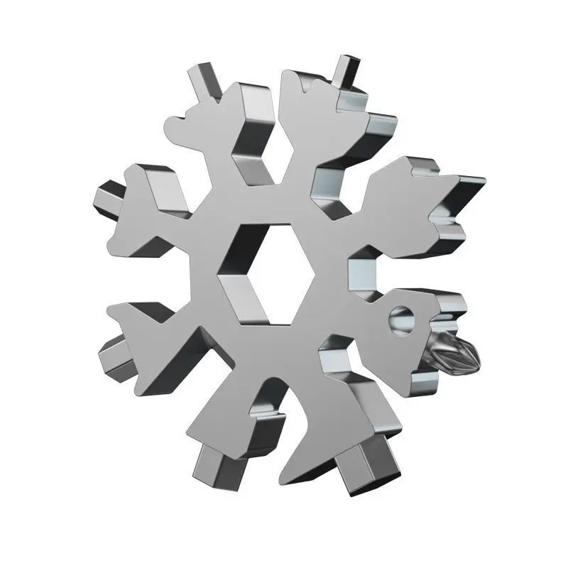 18-in-1 Rozsdamentes Acél snowflakes multi-tool herramienta 18 En 1 multifunctional Munkaeszköz copo Delaware nieve llave multiusos