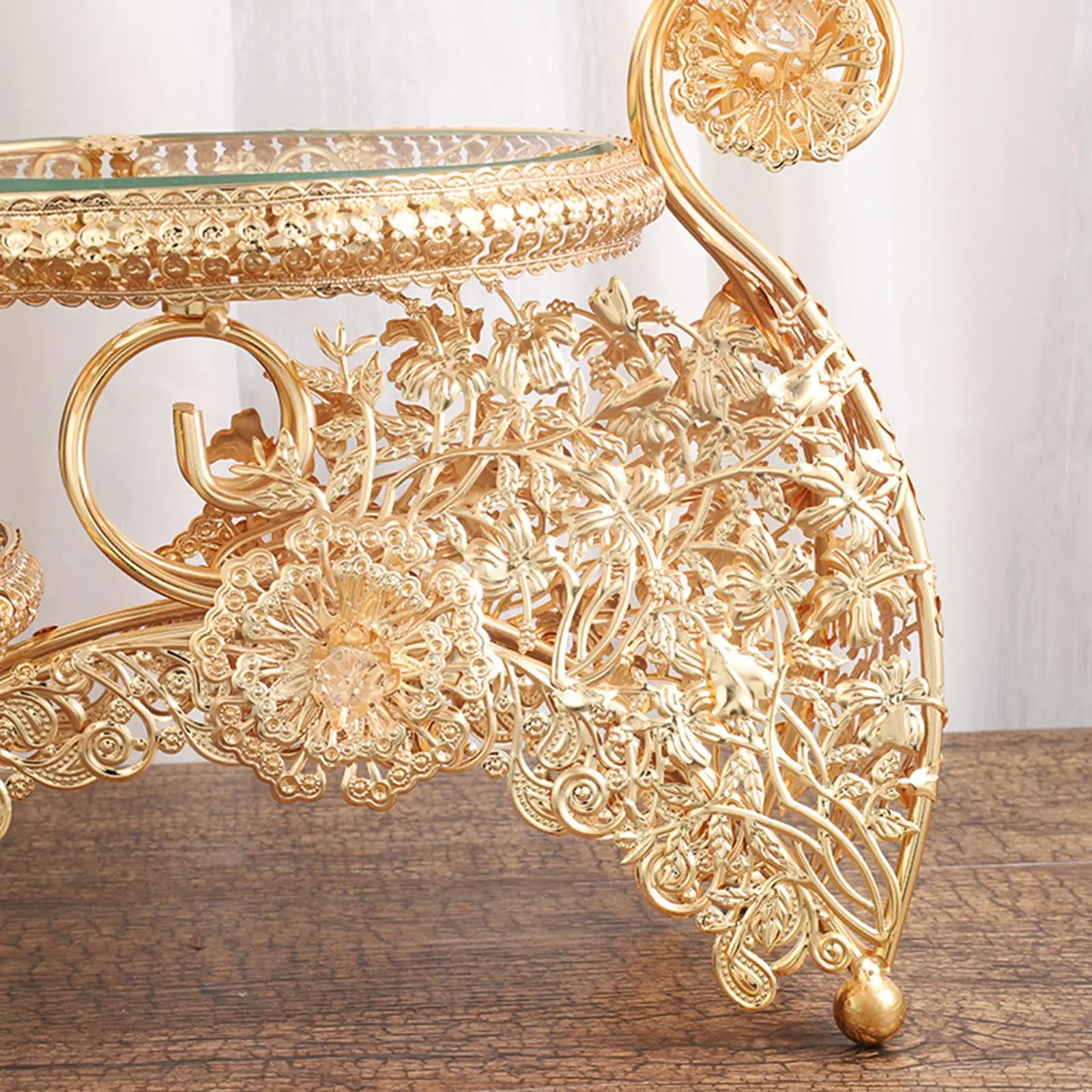 

Luxury Fruit Plate Decorative Tray Candy Storage for Dining Table Ceremony