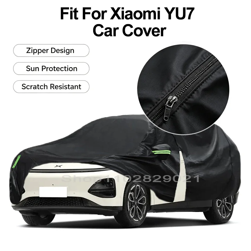 Zipper Door Waterproof Car Cover For XPENG G6 Windproof Dustproof UV Protection All Weather Auto Protector