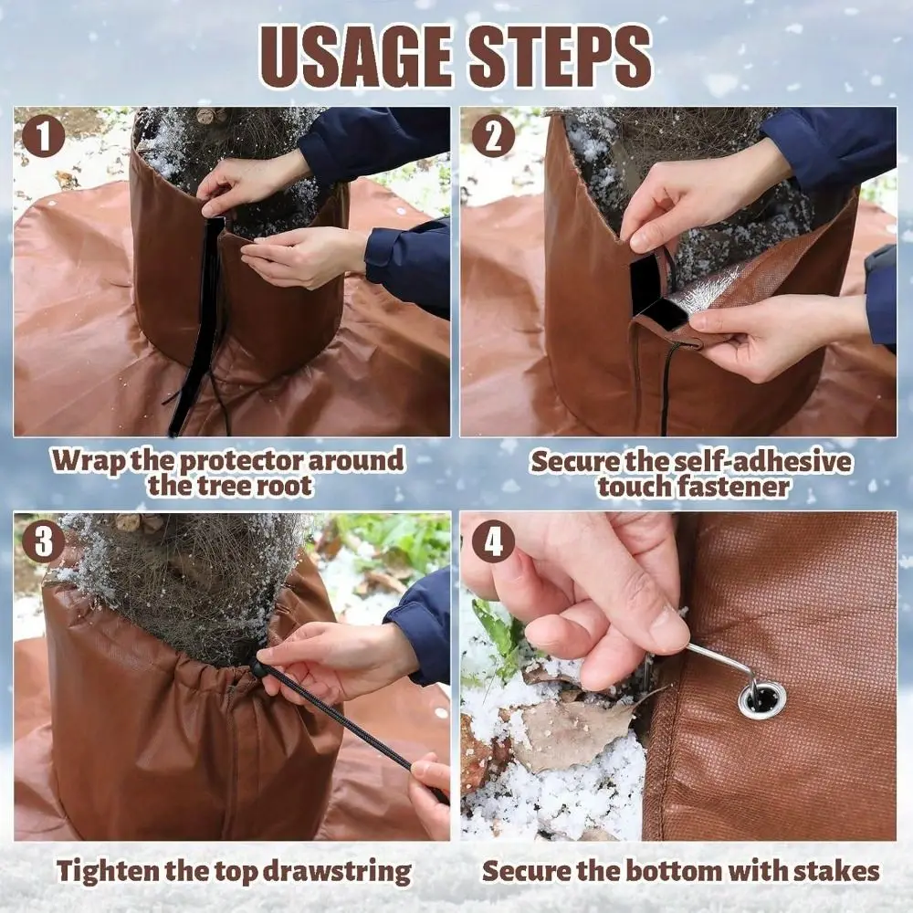 

Зимние защитные чехлы для корней деревьев от мороза и холодной погоды с завязками и креплениями к земле