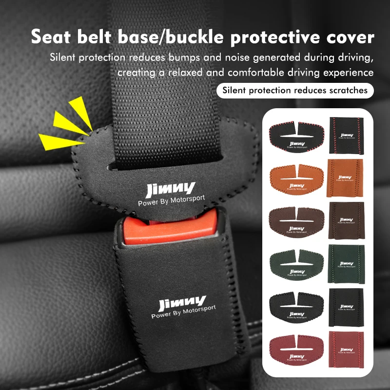 2Pcs Car Seat Belt Buckle Protector Clip Anti-collision Cover For Suzuki Jimny b74 jb23 jb64 jb43 jb53 jb32