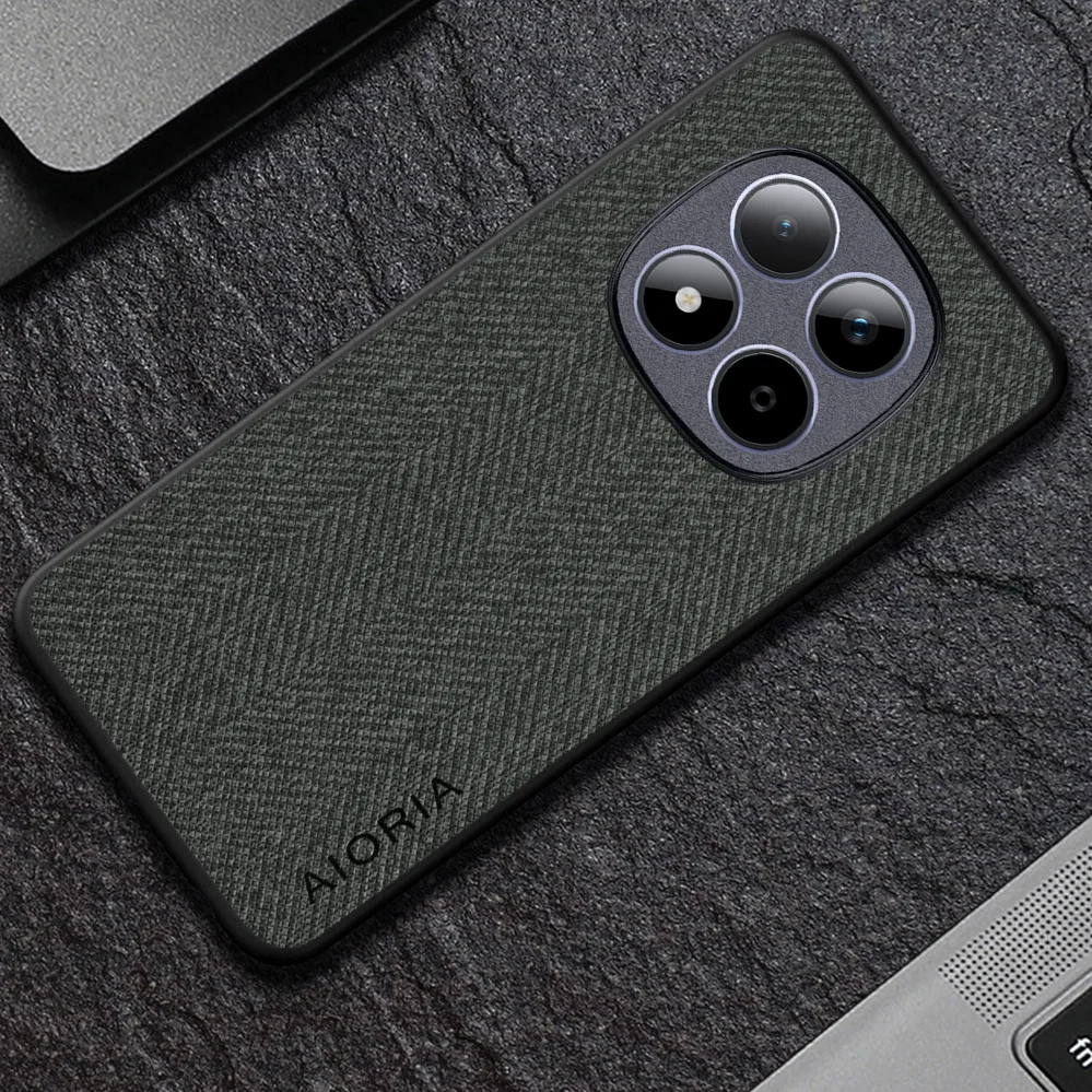 

Case for Poco M8 Pro coque Luxury textile Leather skin soft phone cover funda for xiaomi poco m8 pro case capa