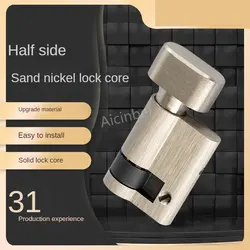 European Standards 45MM Lock Cylinder Knob single sided door lock bathroom door balcony anti-theft All copper lock cylinder