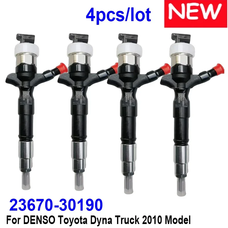 

4PCS NEW 23670-30190 2367030190 23670 30190 Common Rail Diesel Injector for Toyota 2010 2KD/1KD-FTV Euro 4