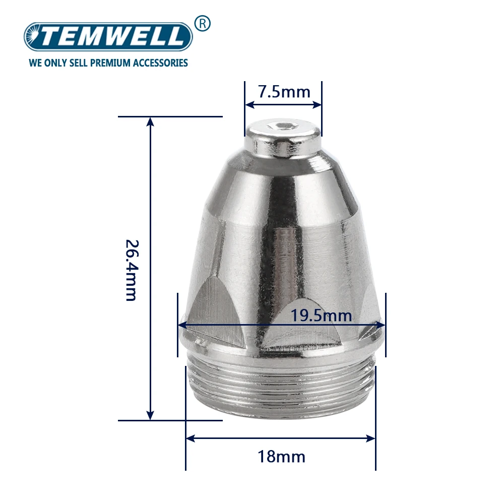 Boquilla de electrodo de corte por Plasma, consumible, compatible con soplete de corte por Plasma P80, 90 piezas