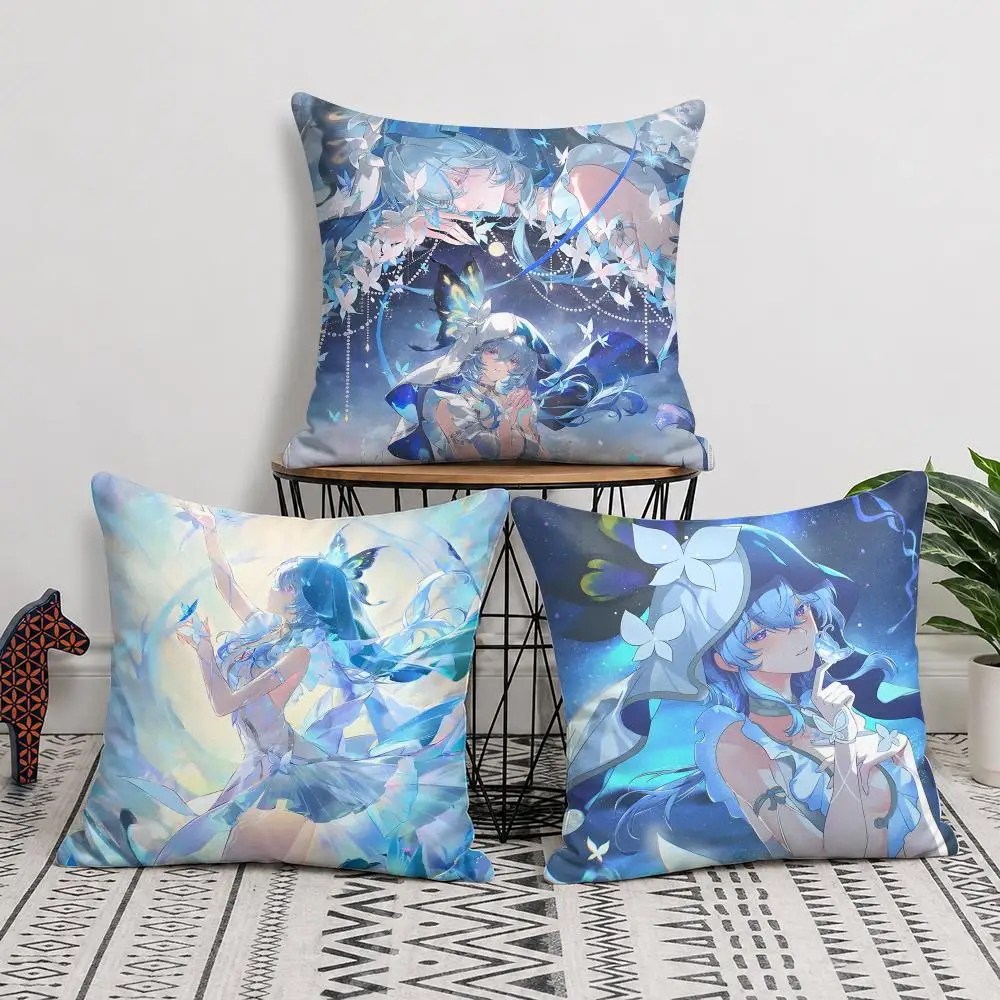 Shorekeeper Wuthering Waves Cushion Cover Short Plush Soft Double-Sided Printing Pillow Case Cozy Sofa Bedroom Home Decor Gift