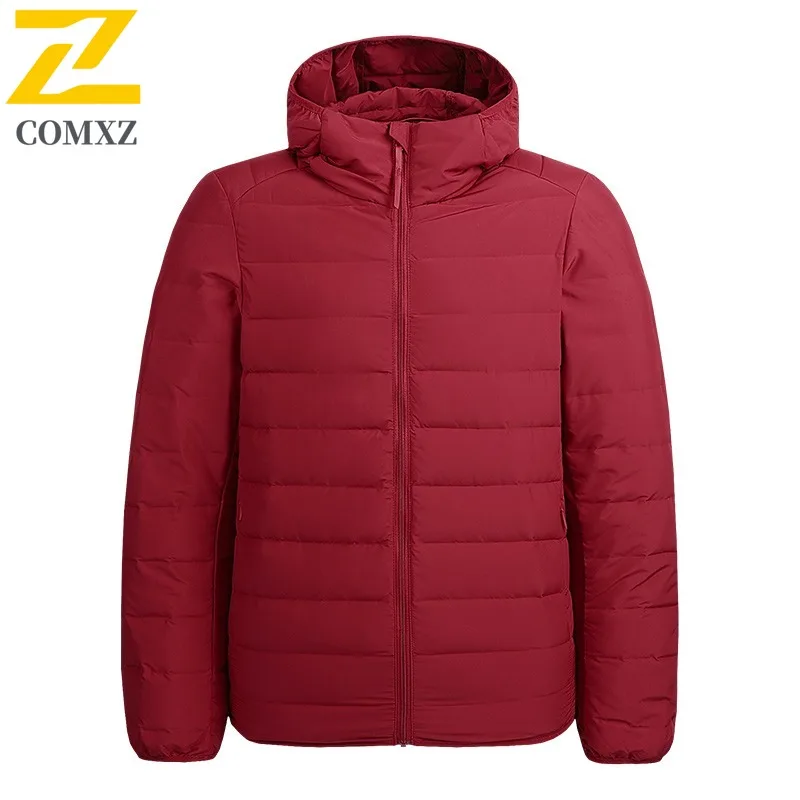 COMXZ Winter Jacket Thick Warm Korean Style Skiing Cotton Padded Jacket Snowy Windproof Comfortable Puffer Jacket Men's Clothing