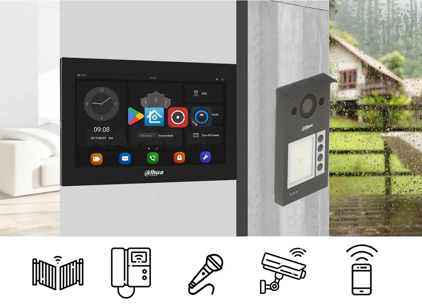 Mutil language Dahua VTO3311Q-WP POE  WiFi Video Intercom camera kit IP Villa Door Station Outdoor Control with monitor