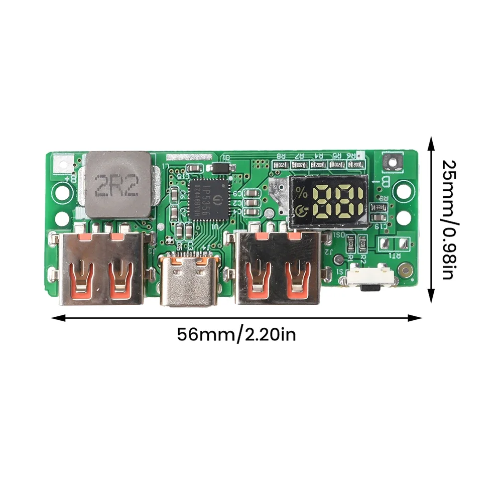 5V3A Li-ion Battery Fast Charging Module Digital IP5356 with TYPE-C Micro USB QC3.0 2.0 PD3.0 PD2.0 AFC FCP Support