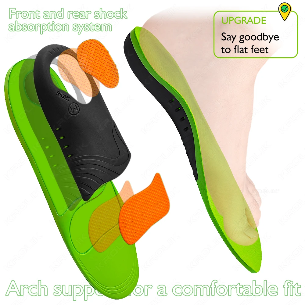 Plus Size High Quality EVA Orthotic Insole For Orthopedic Shoe Sole Insoles Flat Feet Arch Support For Men Women Shoe Pad Unisex