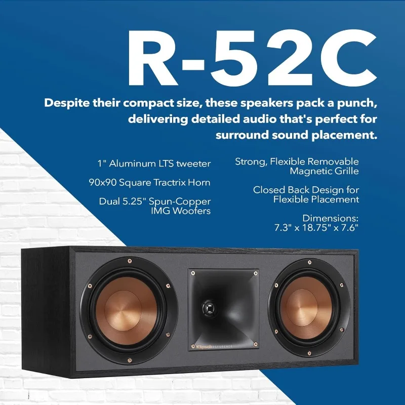 Reference 5.2 Heimkinosystem, Bundle 2X R-625FA Stand 2X R-12SW Subwoofer, R-52C Center, R-41M Bücherregal Sp