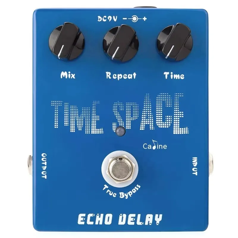 

Caline CP-17 Echo Delay Guitar Effects Pedal Time Space Bass Distortion True Bypass Blue