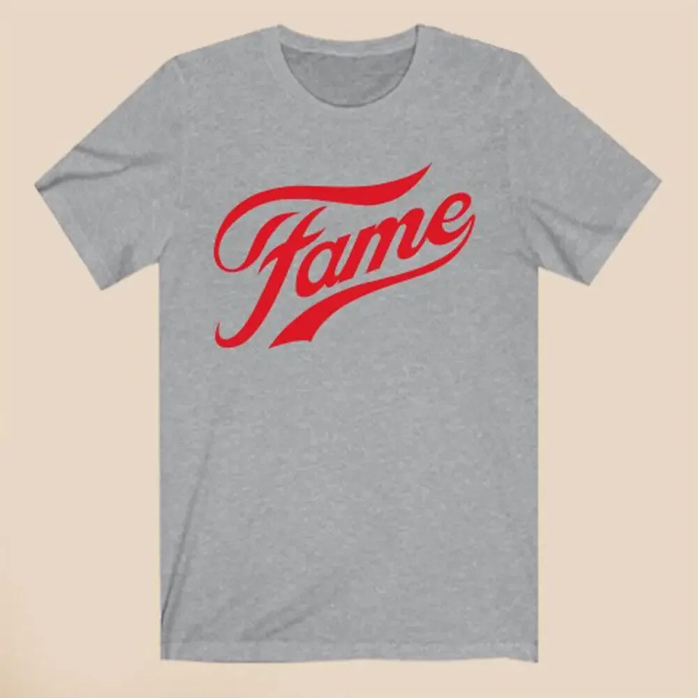 

Fame 80's Movie Men's Grey T-Shirt Size S-3XL Tees High Quality 100%Cotton Short Sleeve