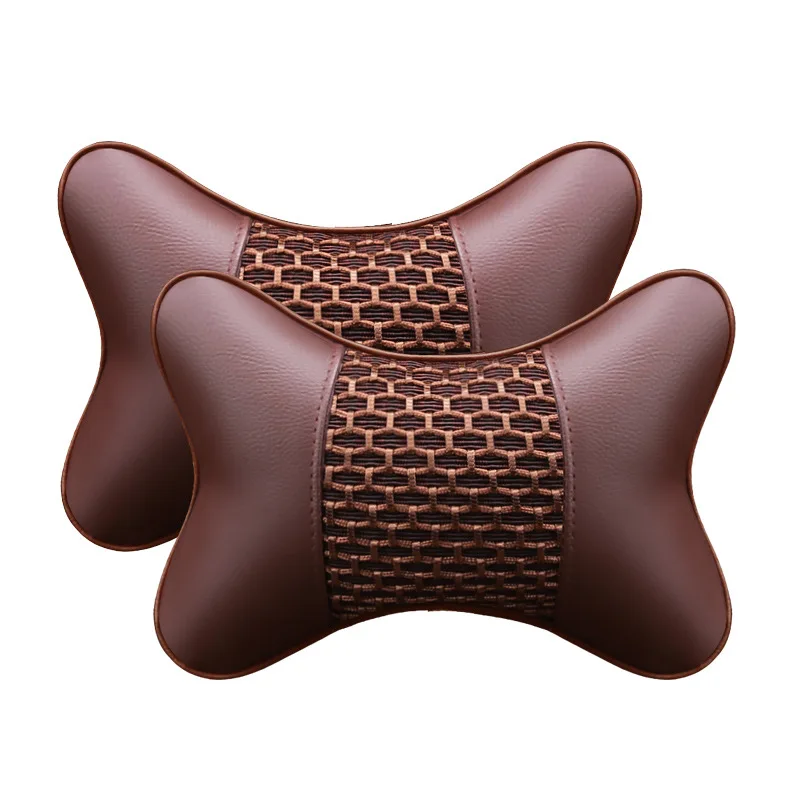 

2 Pcs Neck Pillows Headrest Cotton подушка для путешествий Car Decorating Cushion Auto Accessories Interior Sleeping 차량용 목쿠션