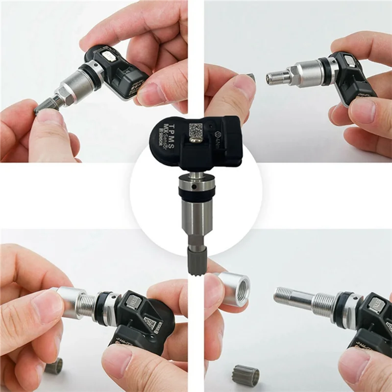 6Pcs Programmable TPMS Sensor 315 43 Hz Universal 2 in 1 Tire Pressure Sensor System Unlimited Edit Compatible-AUTEL MX