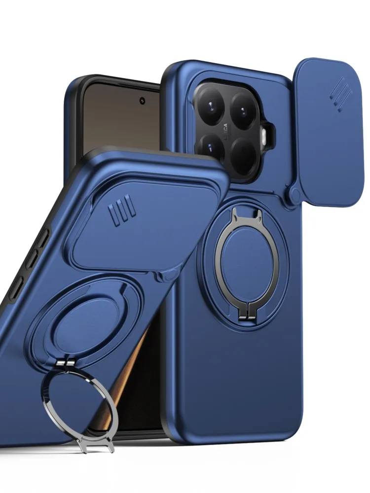 Stoßfeste Handyhülle mit magnetischem Ringständer und Kameraschutz für XIAOMI 15T Pro Mi 17T