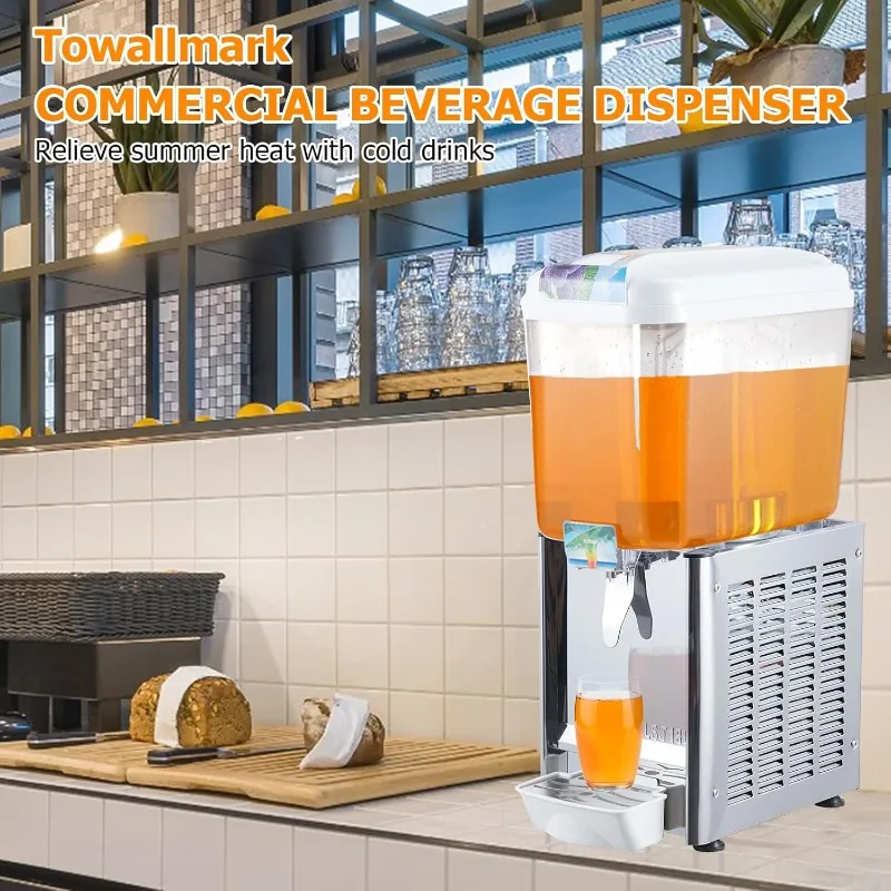 Tools.Commercial Beverage Dispenser,  Tanks 4.75 Gallon 18L Commercial Juice Dispenser, 18 Liter Per Tank