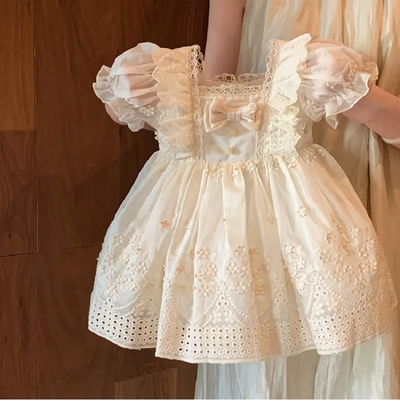 Robe de princesse Lolita française pour filles, nouveau style d'été, robe pour enfant d'un an, robe 