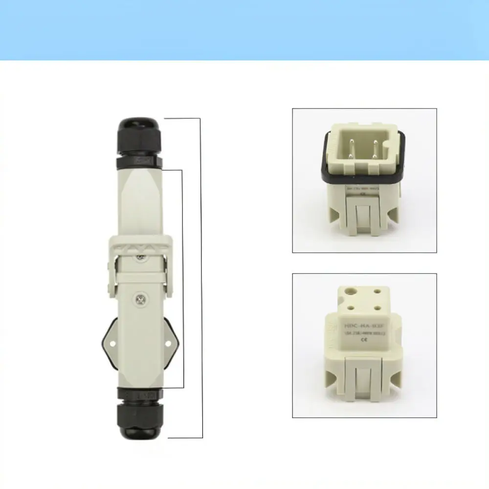 Robust Electrical Connector For HA004 Industrial Plug Plastic M20 Side Output Horizontal Surface Interface For WZAZDQ