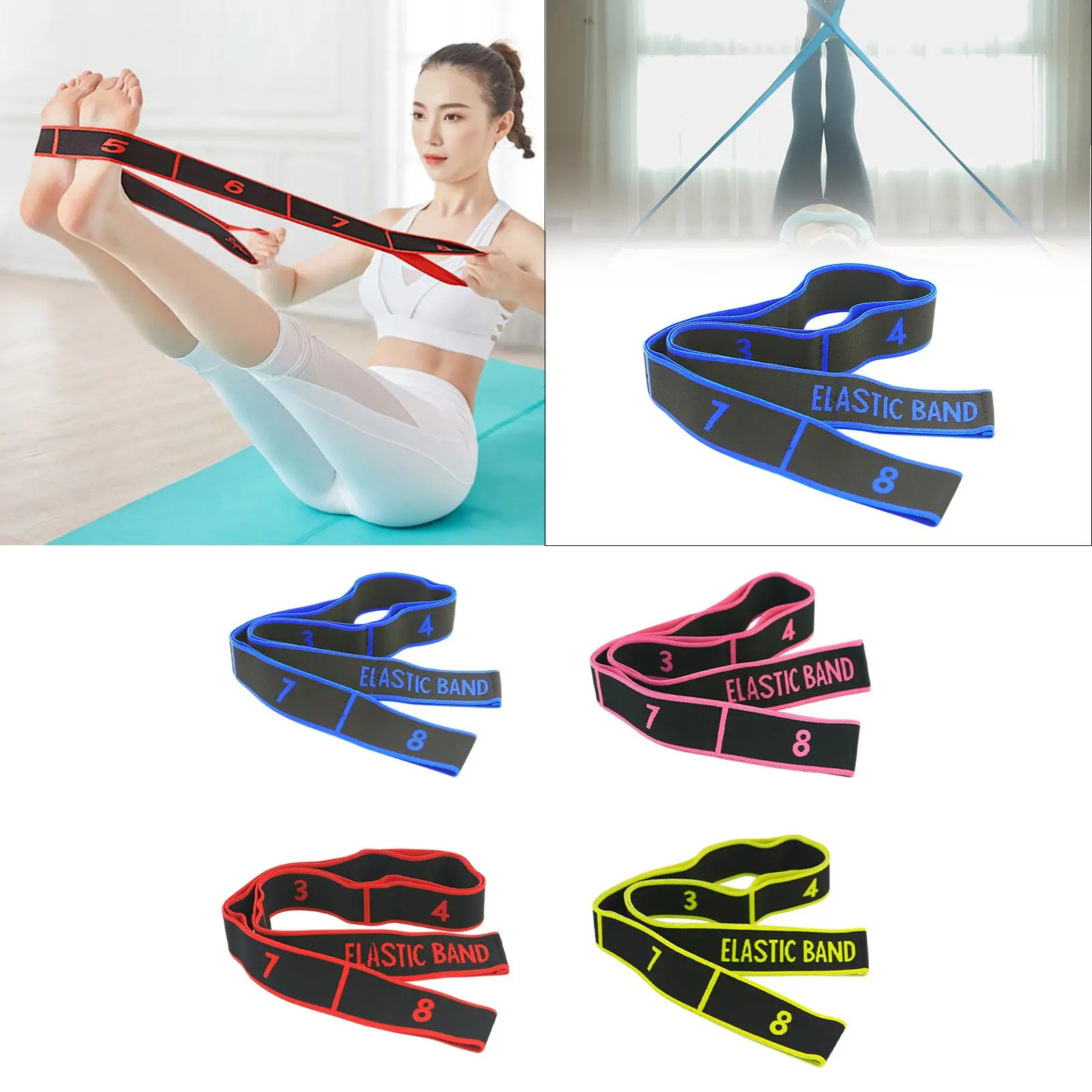 

Yoga Stretch Band Stretch Workout Band Elastic Band for Home Fitness Pilates
